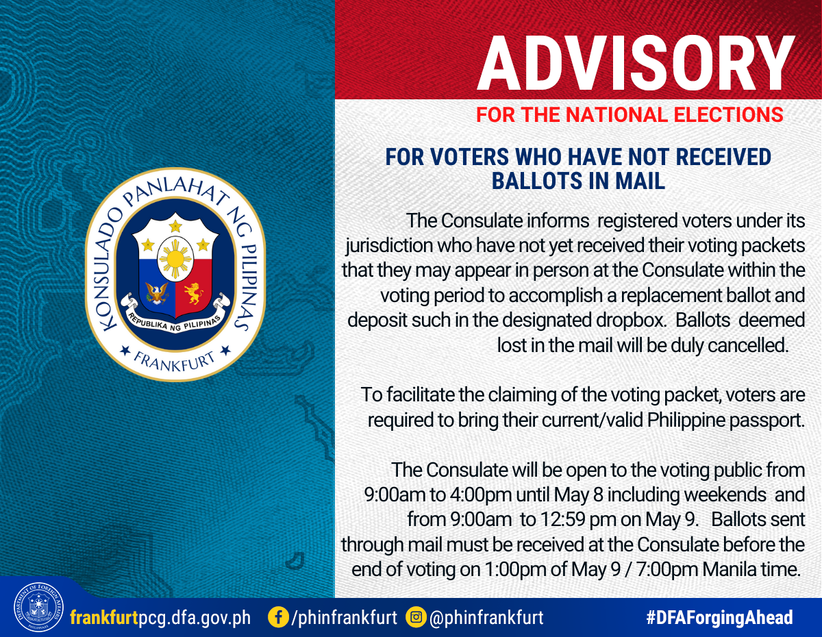 Advisory on Replacement of Ballots