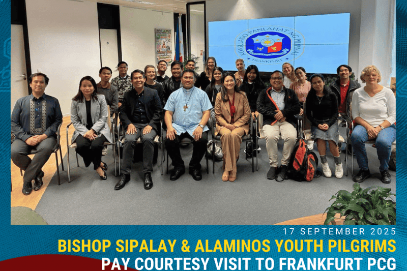 Alaminos Bishop Napoleon Sipalay, Alaminos Youth Pilgrims Pay Courtesy Call on the Consulate General in Frankfurt